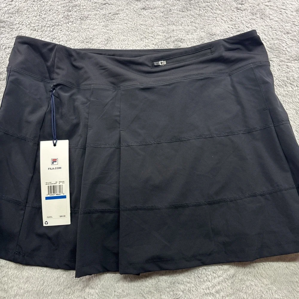 Fila Women's Essential Woven Pleated Skort, Black, XL Athletic‎ Stretch - Picture 7 of 7